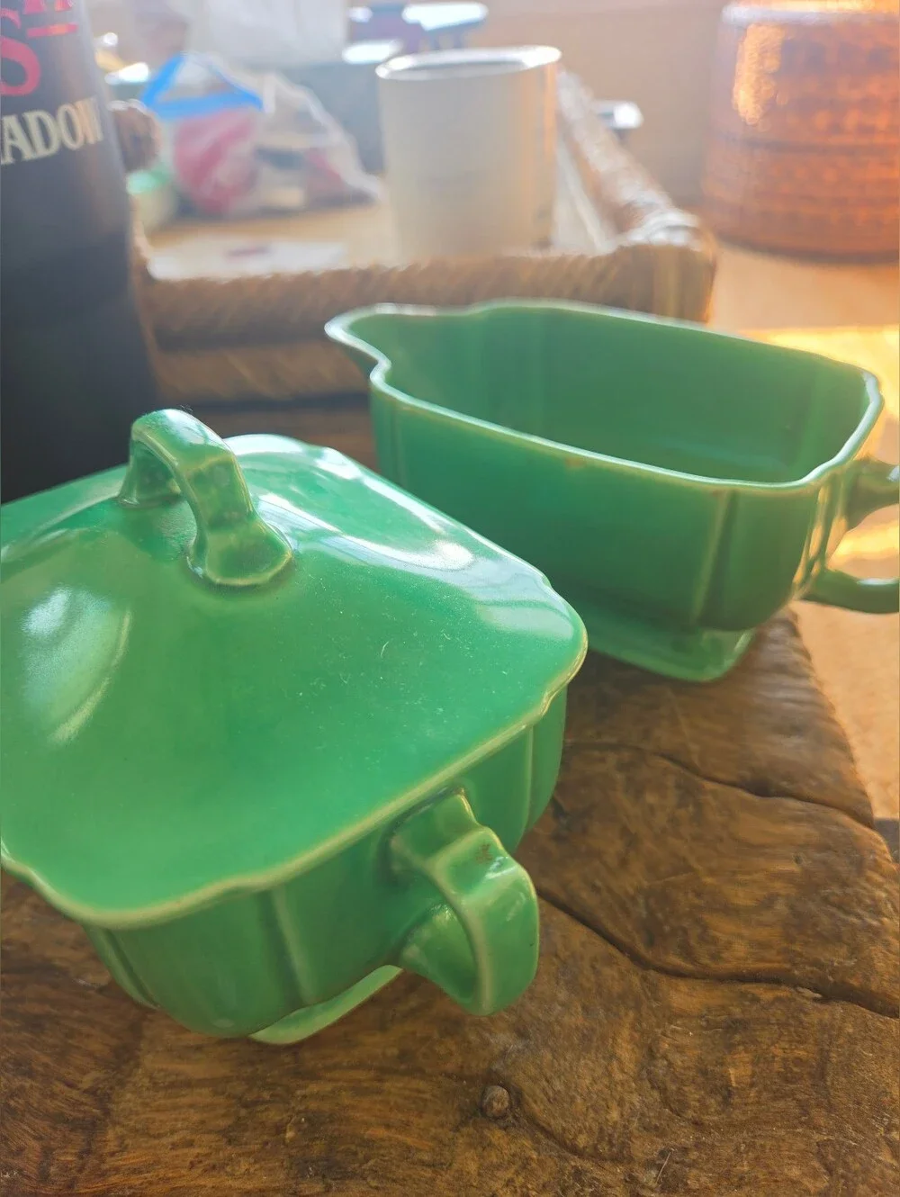 Vintage Sugar Snd Creamer Ceramic Set